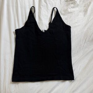 Evereve Black Ribbed Camisole